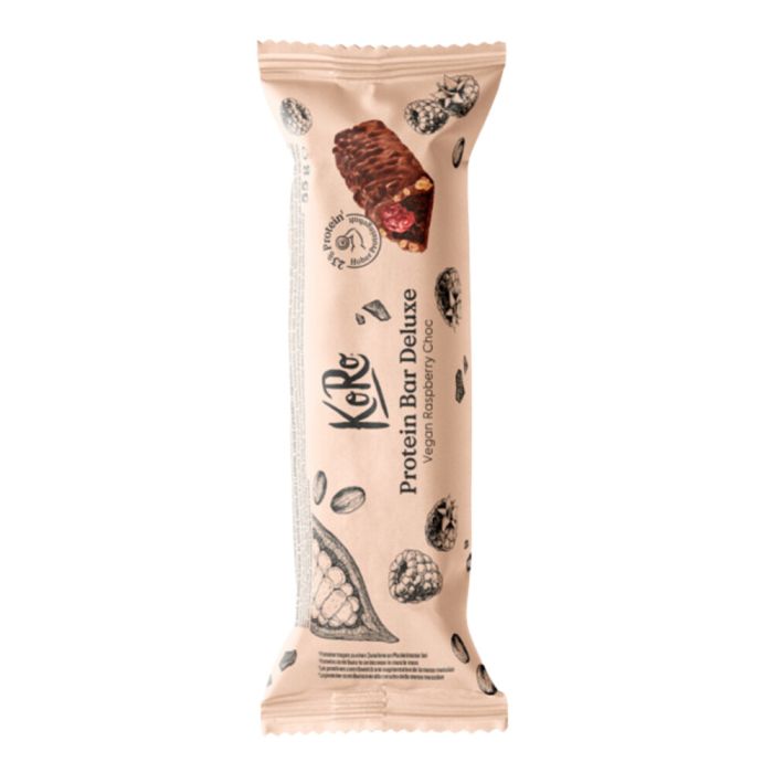 KoRo Protein Bar Deluxe Vegan Raspberry Choc