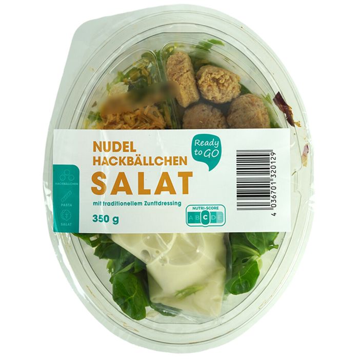 Nudel Hackbällchen Salat
