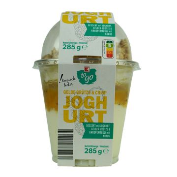 Joghurt mit Müsli Sorte Gelbe Grütze